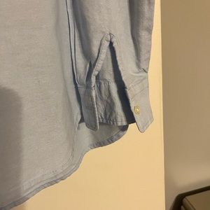 Classic blue button down shirt.